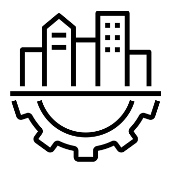 Construction and Infrastructure Icon - Industrial Metal Press