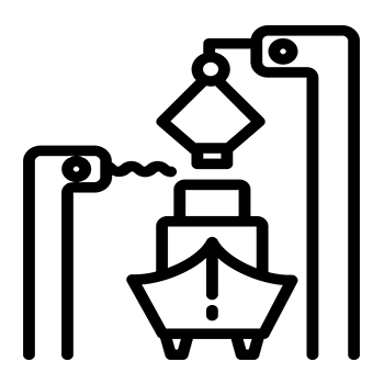 Shipbuilding and Marine Icon - Industrial Metal Press